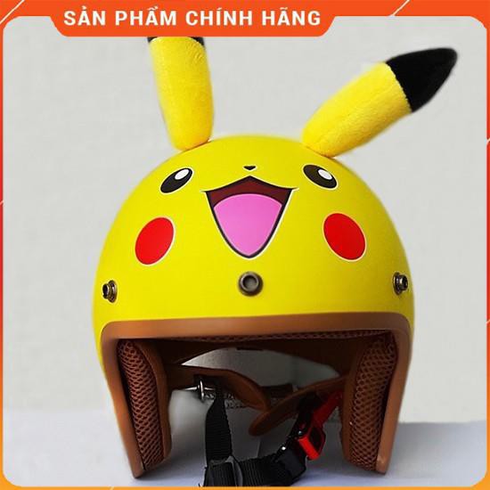 Mũ Nón 3/4 Đầu Hình Thú DOREMON - PIKACHU - HEO XINH Có Tai tặng lưỡi trai