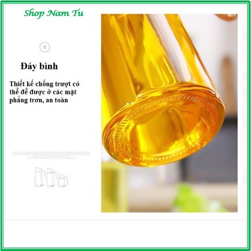 [MUA TẶNG QUÀ] Bình đựng dầu ăn, gia vị 600 ml tự động mở nắp khi rót | BigBuy360 - bigbuy360.vn