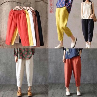 Minchun123:Quần đũi thô cotton nữ, quần thời trang nữ,quần baggy