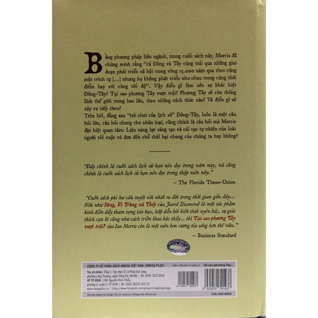 Sách: Tại Sao Phương Tây Vượt Trội - Ian Morris