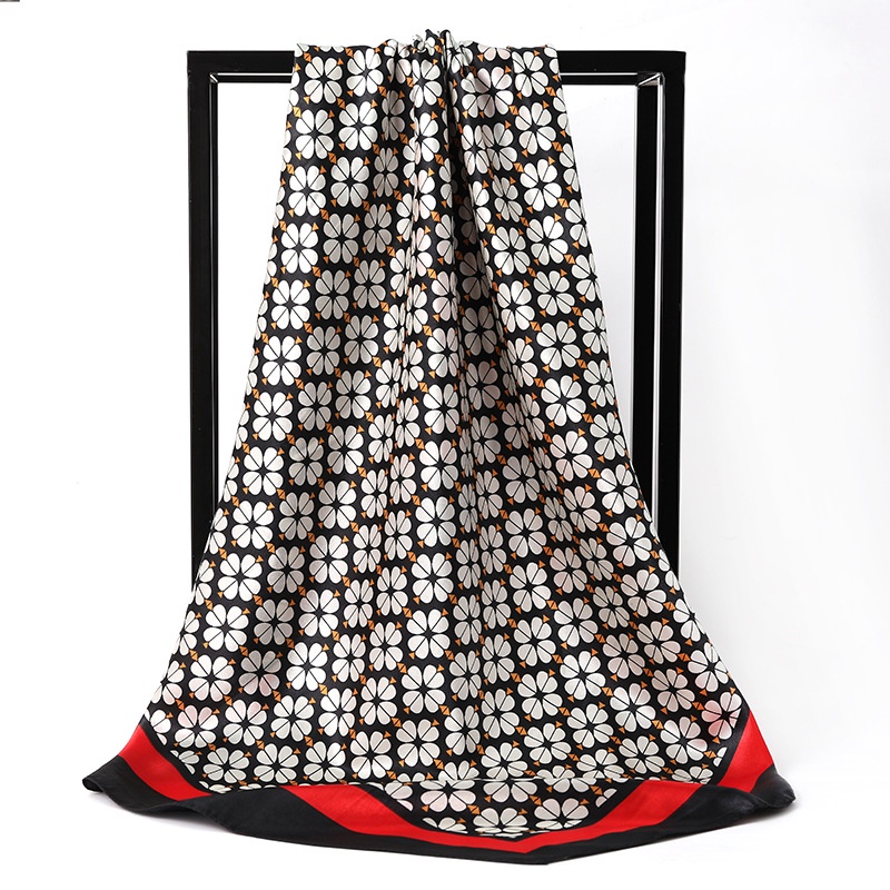 Khăn Choàng Satin Vuông 90CM(35.4inch) Thời Trang Dành Cho Nữ WJ1001-73