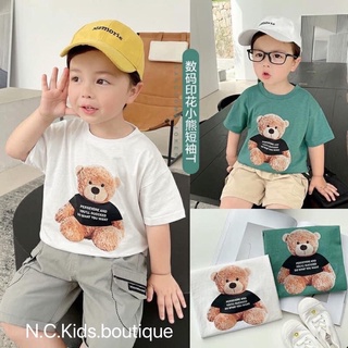 Áo gấu cotton cho bé trai, bé gái diện hè siêu xinh