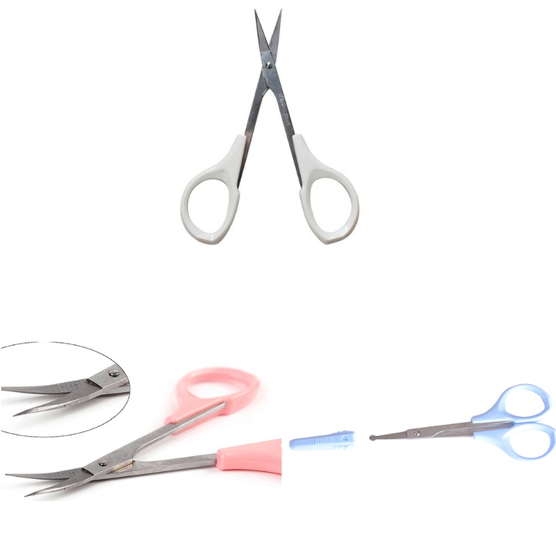 Bộ Kéo Cắt Tỉa Lông Mày / Lông Mi / Râu Bằng Thép Không Gỉ YOUYO