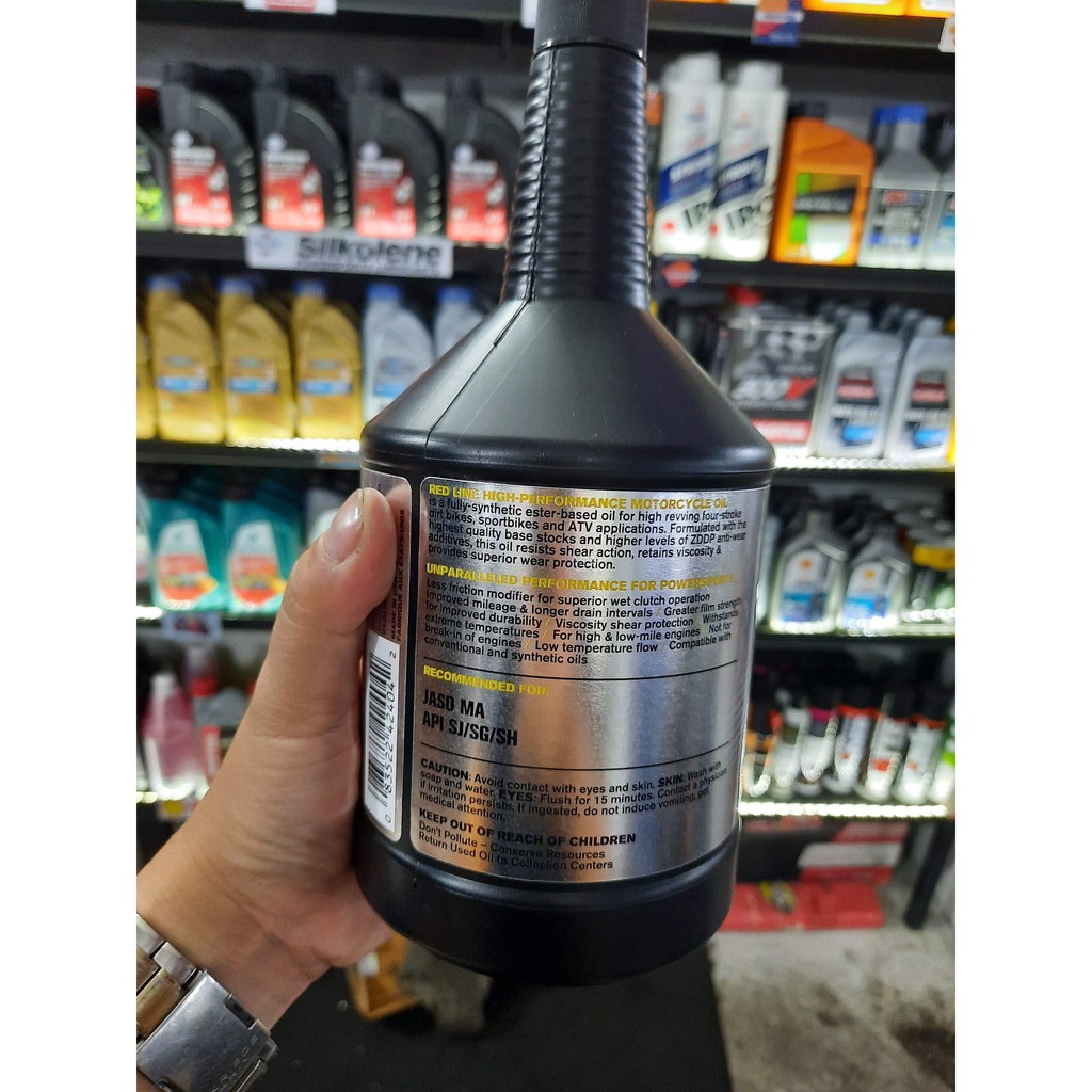Dầu nhớt tổng hợp cho xe côn tay nhập khẩu REDLINE 10w40