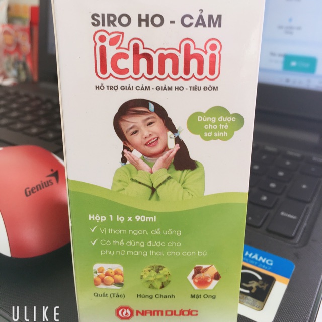 siro ho cảm ích nhi dùng cho trẻ sơ sinh, bà bầu