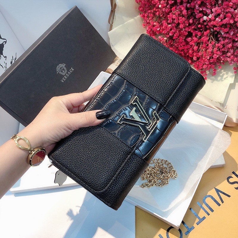 🌸[ FULLBOX]💥 Ví cầm tay nữ/ Ví cầm tay họa tiết sang trọng clutch dự tiệc/ Ví màu trắng/ màu đen/ màu đỏ