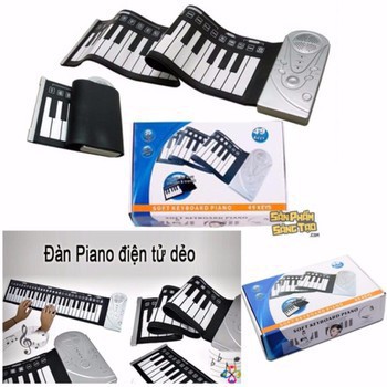 Đàn Piano điện tử cuộn dẻo 49 phím, chất liệu silicon - dễ dàng mang theo - rèn luyện năng khiếu cho bé - KID99