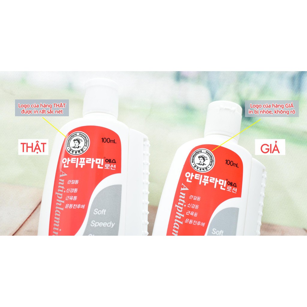 Dầu Nóng (Xoa Bóp) Hàn Quốc  ANTIPHLAMINE - Soft, speedy, strong 100ml ( Màu Đỏ ) Cam kết chính hãng