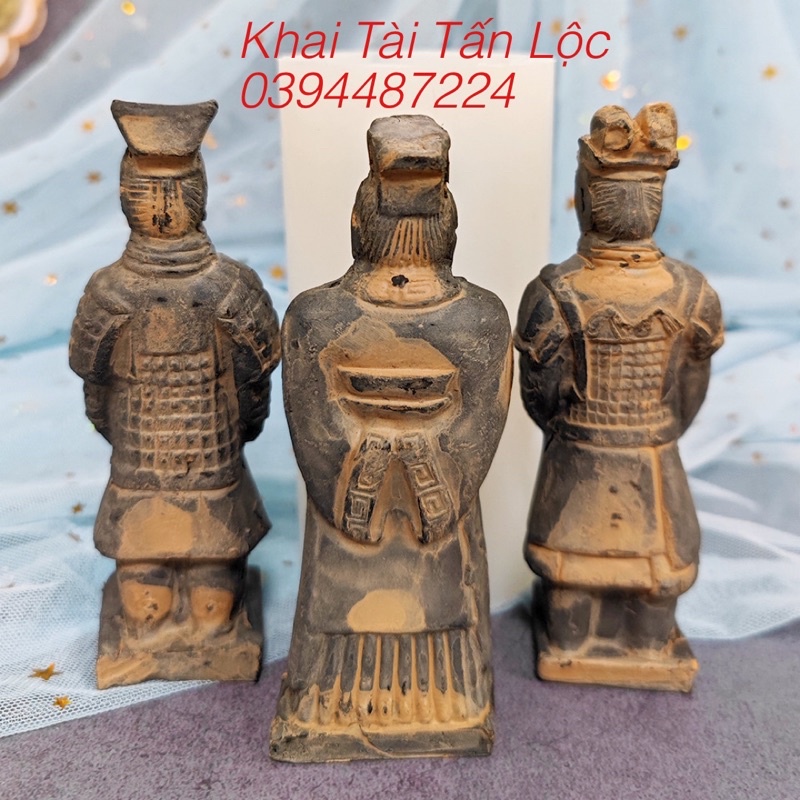 Bộ 9 tượng đất nung cao 9cm mô phỏng đội quân đất nung Tần Thuỷ Hoàng