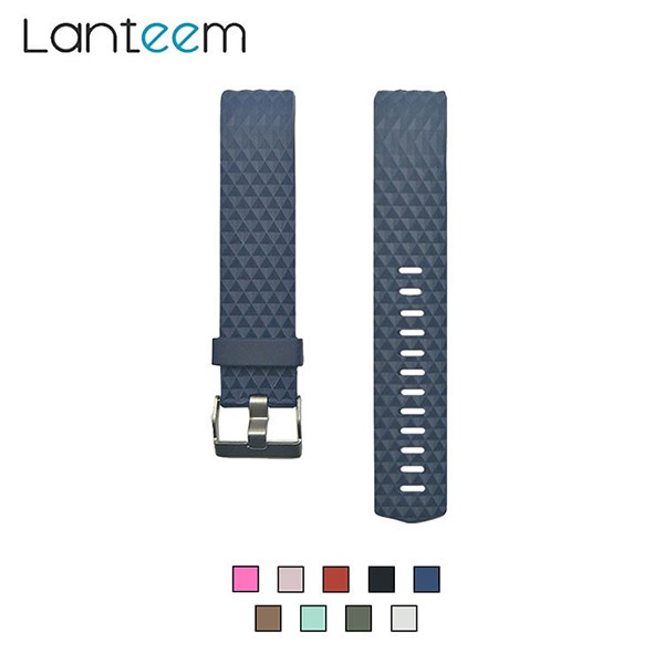 Dây cao su vân kim cương thay thế Fitbit Charge 2