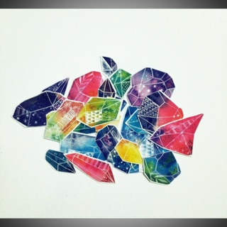 50 Sticker chủ đề galaxy thạch anh