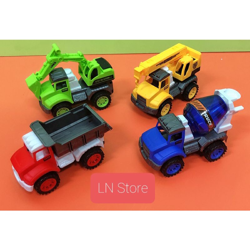 Túi Đồ Chơi 4 Xe Công Trình Xây Dựng Nhỏ