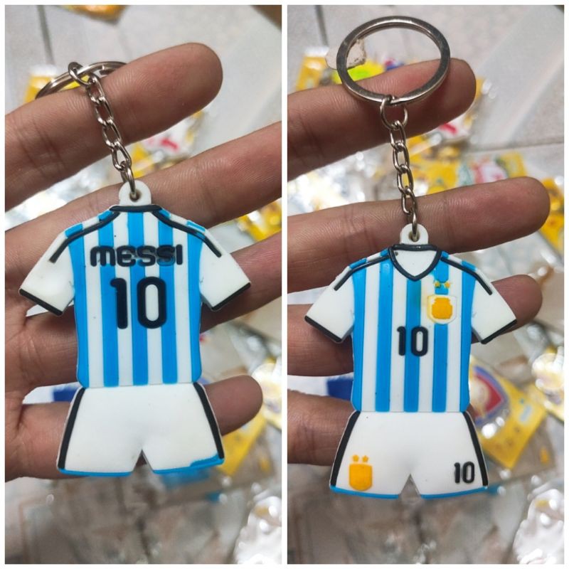 Móc khoá silicone các logo ronaldo,messi,pirlo,ribery,Rooney,Persie