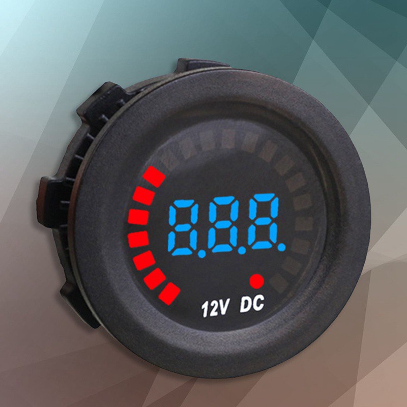 Vôn kế kỹ thuật số Dc 12v-60v có màn hình led hiển thị thích hợp cho xe hơi / xe máy