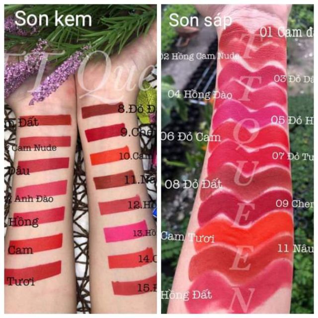 Combo 6 son va hộp phấn TT QUEEN