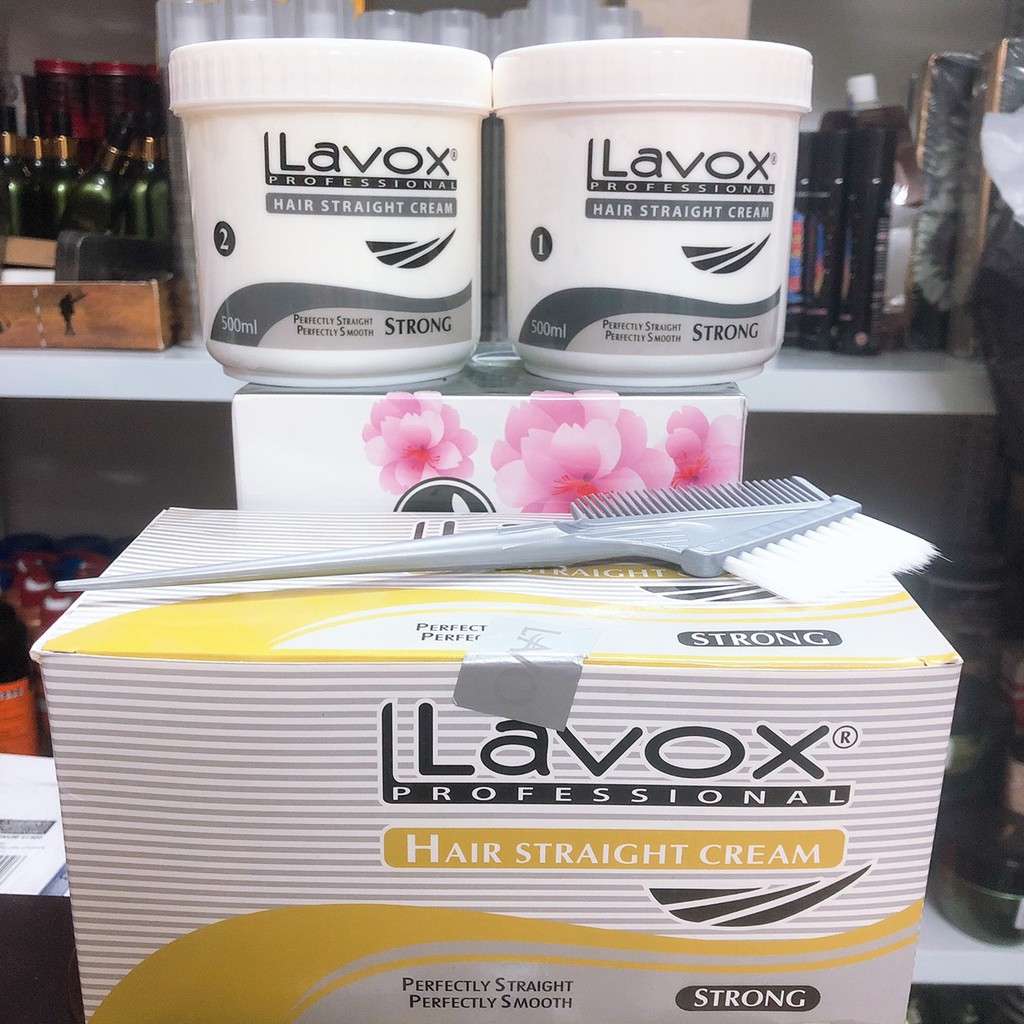 ( TẶNG CHỔI )Thuốc Duỗi Thẳng Tóc Lavox 500mlx2