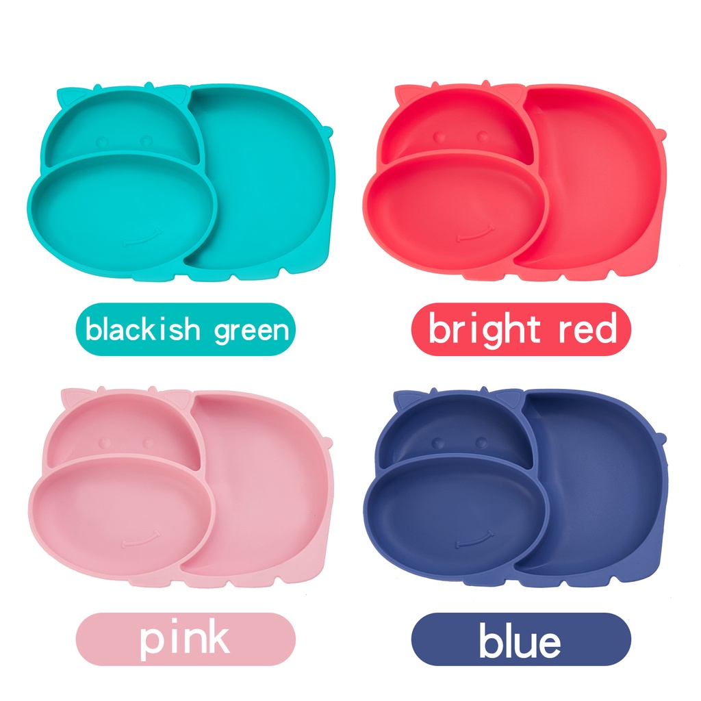 Khay ăn dặm silicon chống đổ có đế hút chân không hình vuông  cho bé mẫu 2023 Winingbox