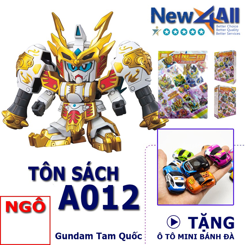 Gundam A012 Tôn Sách - Đồ chơi lắp ráp sd Gundam Tam Quốc New4all tặng kèm 01 xe ô tô mini bánh đà