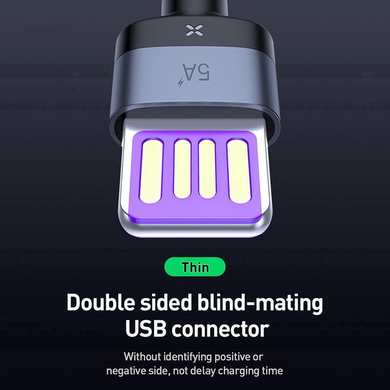 Dây cáp sạc nhanh BASEUS USB Type C 5A cho điện thoại Android và iPad pro