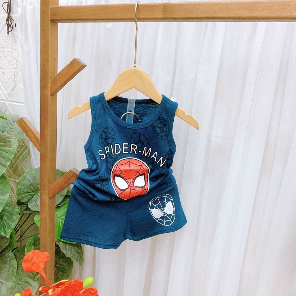 Bộ ba lỗ spider man cho bé trai từ 8-18 kg