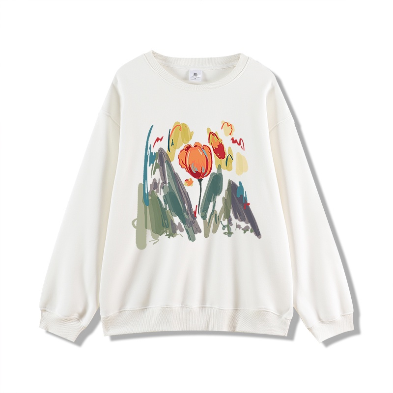 Áo sweatshirt nữ SELVZE tay dài in hình thời trang retro