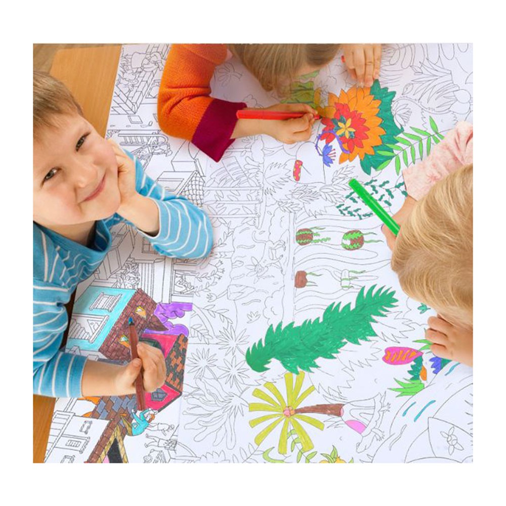 Đồ chơi tô màu✨freeship✨ Cuộn giấy tô màu khổng lồ giúp bé thỏa sức sáng tạo tô màu thành bức tranh hoàn chỉnh