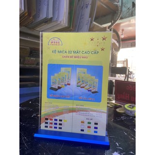 Kệ mica 2 mặt đế lùa a4 21x30cm