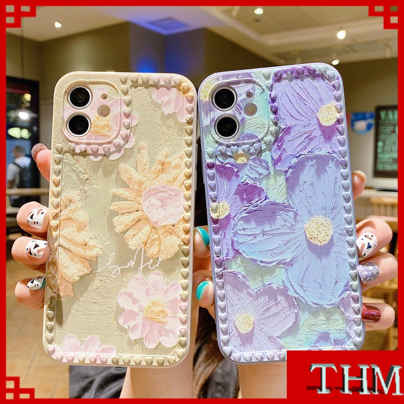 Ốp Điện Thoại canvas Hình Hoa Cho iphone 6/6plus/6s/6splus/7/7plus/8/8plus/x/xr/xs/11/12/13/pro/max/plus/promax/-3024