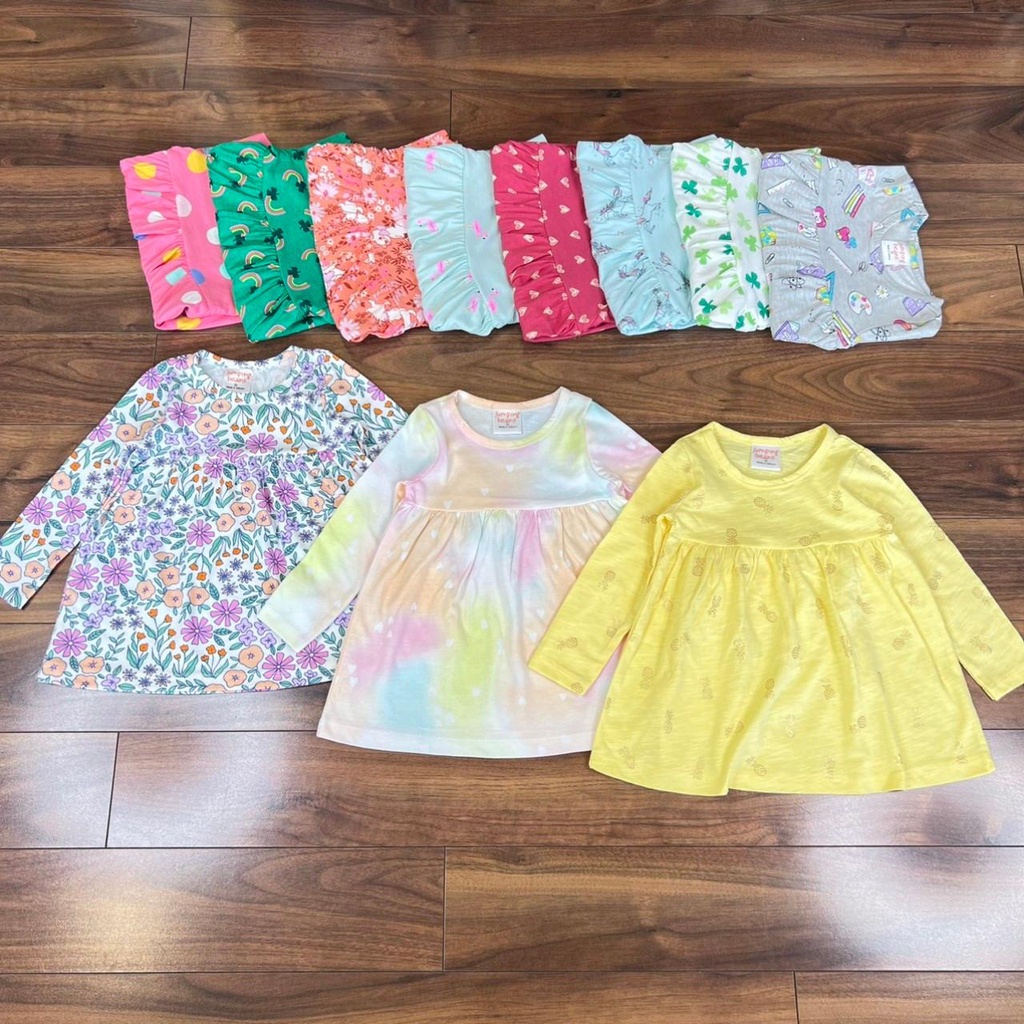 [Rẻ vô địch] Váy thu dài tay dáng babydoll cho bé gái từ 8-20kg nhiều màu, được chọn màu