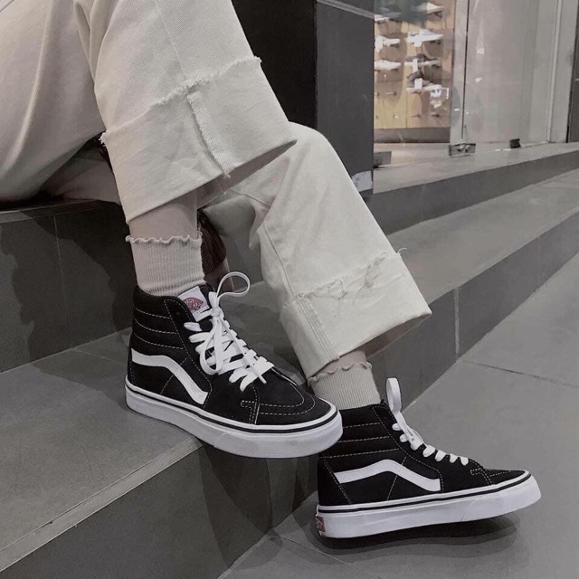Ảnh thật + hàng sẵn Giày thể thao nam nữ Van sk8 cao cổ