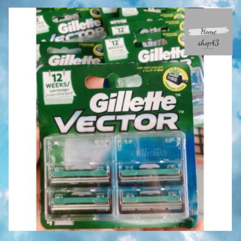 Lưỡi dao cạo gillette vector 4 lưỡi