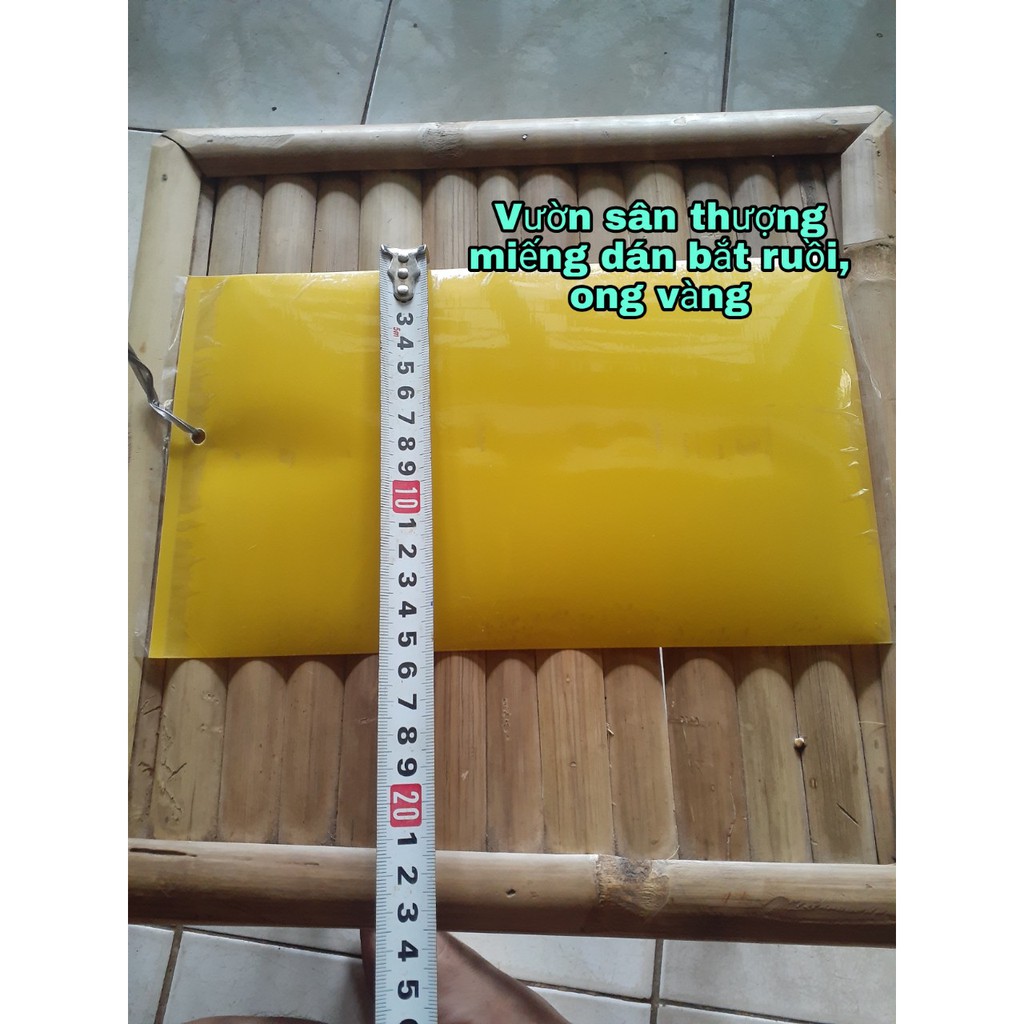 [ Kèm Dây Treo] Miếng Bẫy Dính Ruồi Vàng Và Các Loại Gây Hại Cho Cây 15*25 Cm 1 Miếng, An Toàn Tuyệt Đối