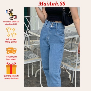 Quần Jean baggy nữ cạp cao MaiAnh.88 quần bò baggy nữ lưng cao phong cách Street style