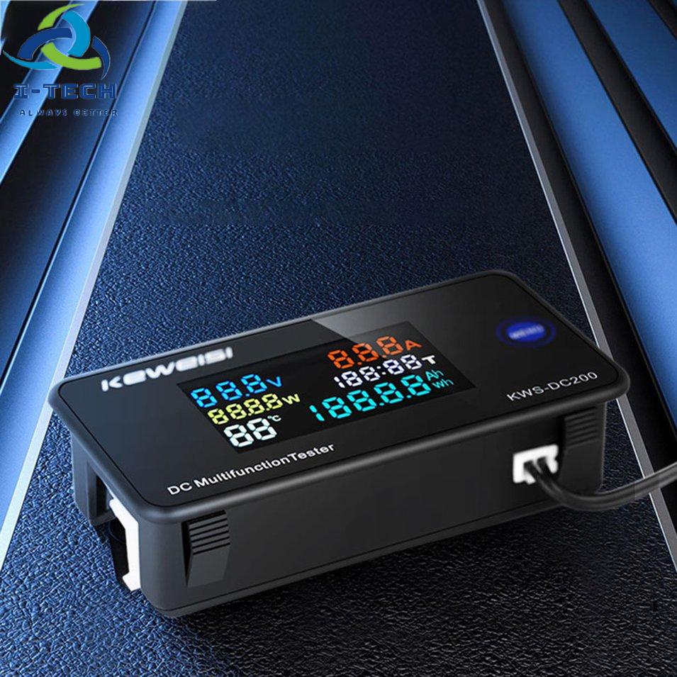 ⚡Khuyến mại⚡DC 0-200V Voltmeter Ammeter KWS Power Energy Meter LED Digital DC Wattmeter Electric Meter With Reset Function