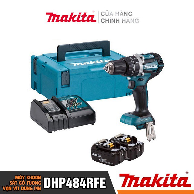 [Chính Hãng] Máy Khoan Bắt Vít Dùng Pin Makita DHP484RFE(18V) (18V-3.0AH) Bảo Hành Tại Các TTBH Toàn Quốc