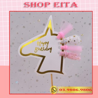 Que cắm ngựa, bờm vải trang trí bánh kem, trang trí bánh sinh nhật