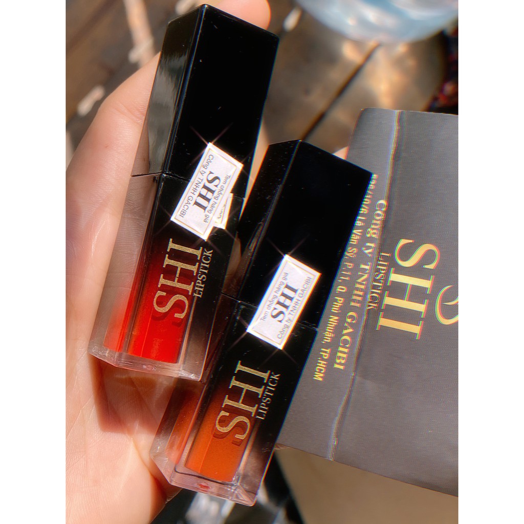 Set 2 Son Kem SHI chính hãng nội địa cty lâu trôi lì mịn matte lipstick sỉ tốt NGỰA BEAUTY