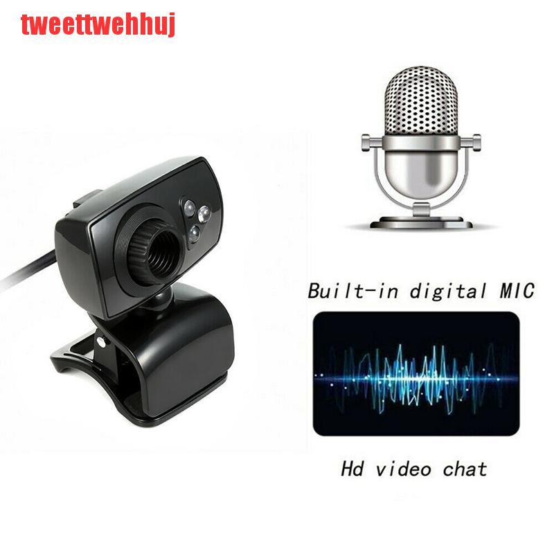 Webcam Full Hd 50mp Usb 3 Đèn Led Kèm Micro Tiện Dụng Cho Pc Laptop