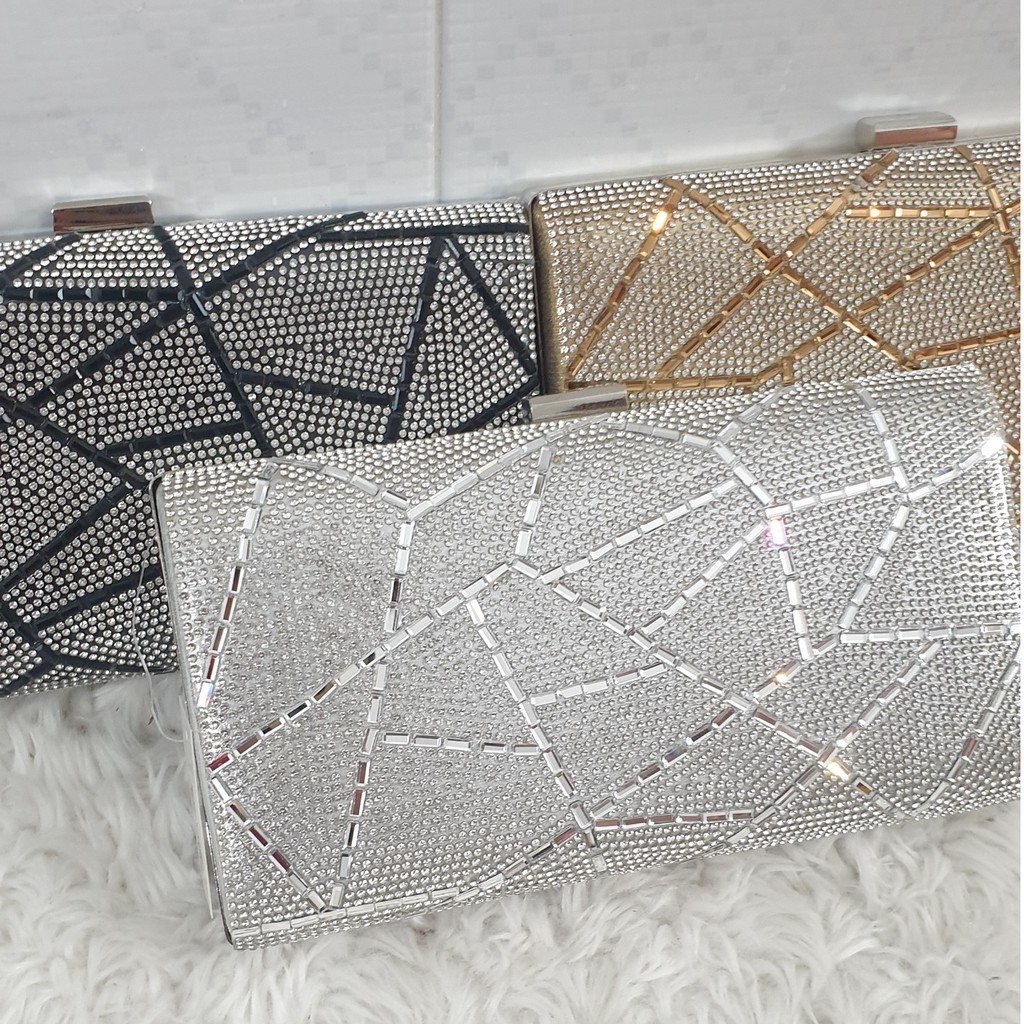 VÍ CẦM TAY ĐÍNH ĐÁ A06-28D A068d HÌNH THẬT + VIDEO THẬT DO SHOP TỰ QUAY