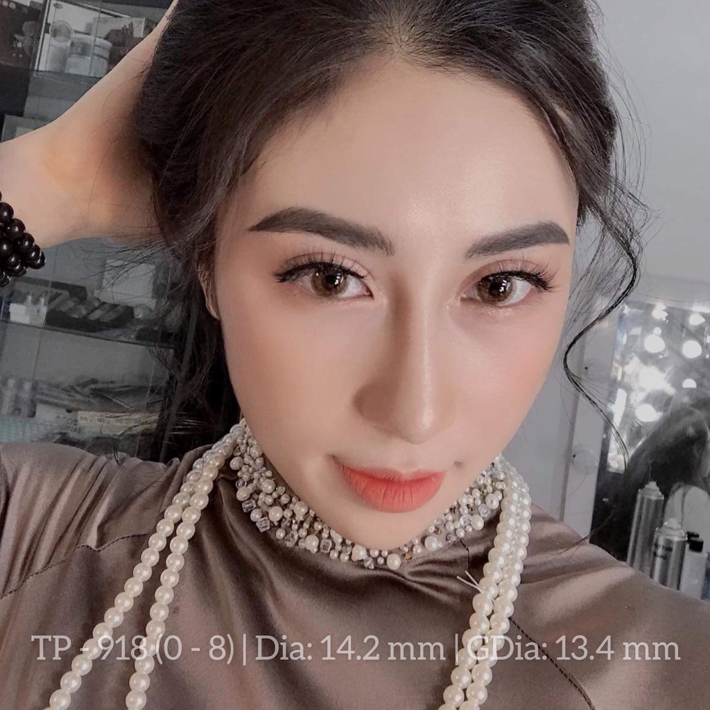 [Mã SKAMA8 giảm 8% đơn từ 300k] [Tặng Combo 175k] Kính Áp Tròng Tinteye Lens Nâu Tây TP - 918