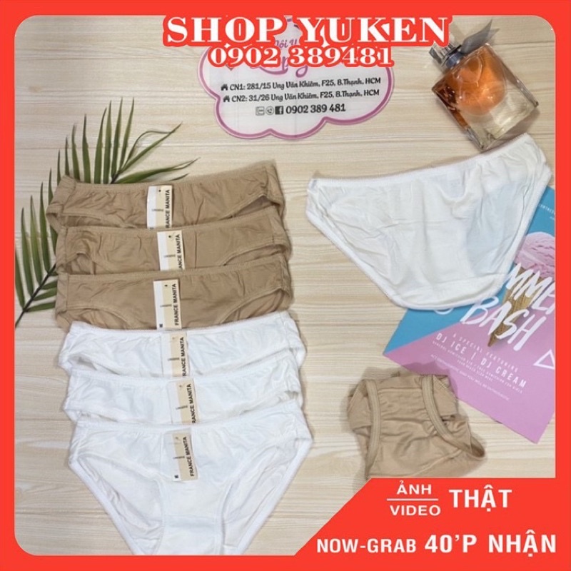 Combo 5 quần lót học sinh trơn. quần lót nữ sinh cotton valizer