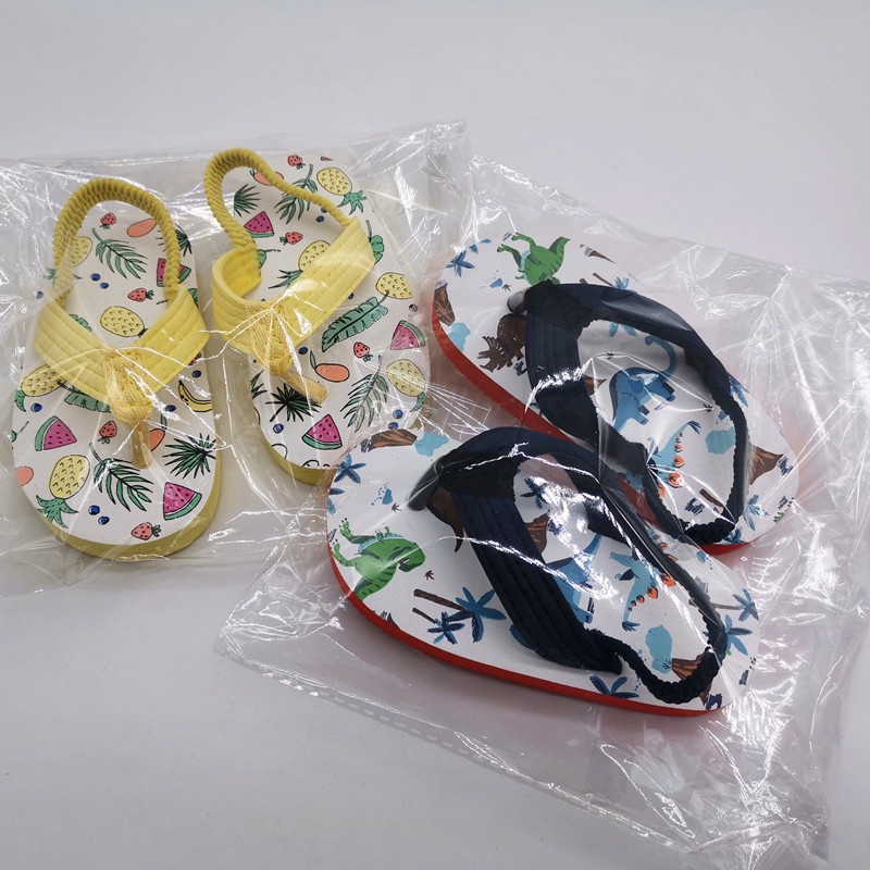 SANITKUN Giày xỏ ngón EVA nhẹ nhàng in họa tiết hoạt hình thời trang đi biển xinh xắn dễ thương dành cho trẻ em