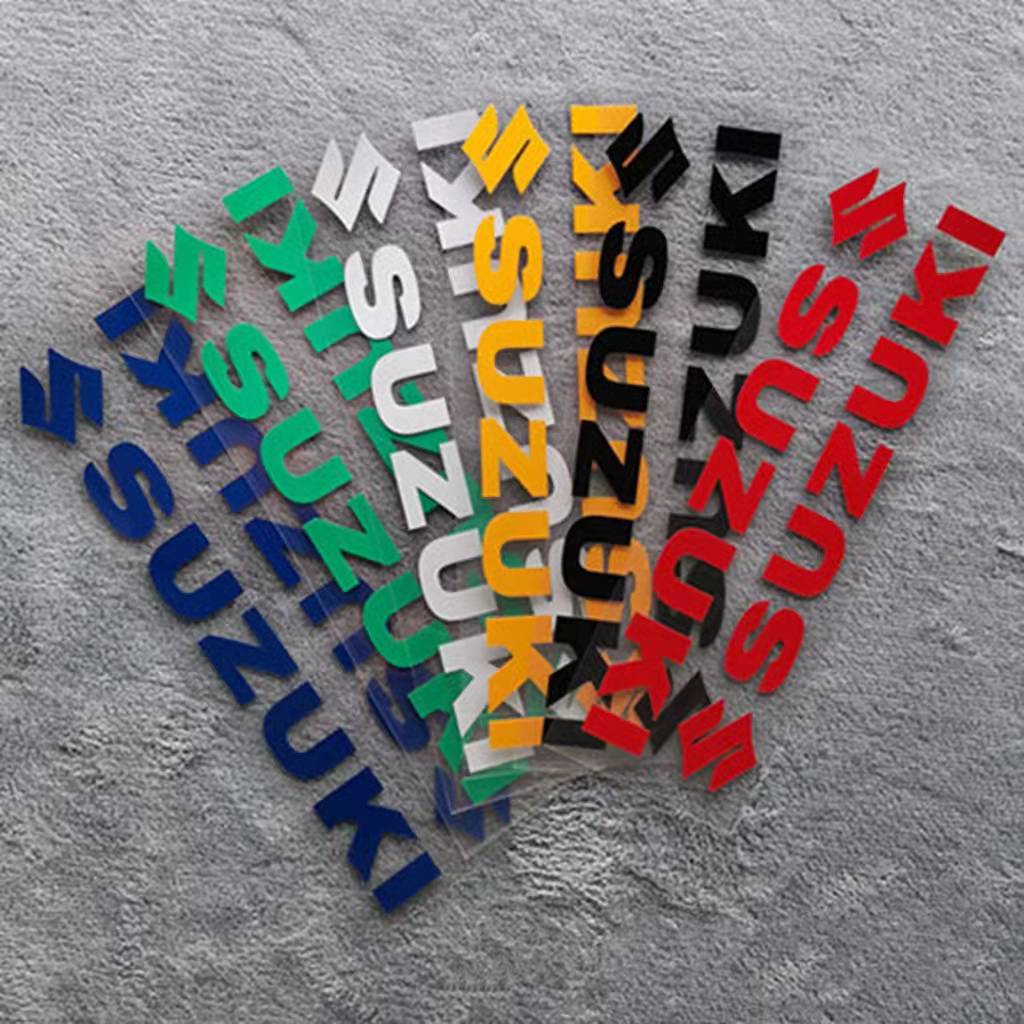 Miếng Dán Phản Quang In logo suzuki Nhiều Màu Sắc Chống Thấm Nước Trang Trí Xe Máy / Xe Đạp Điện