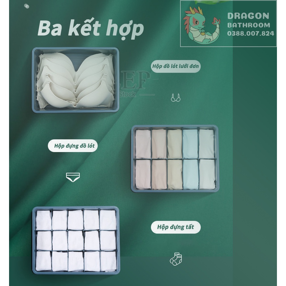 【Hàng Đẹp】Ngăn đựng đồ lót cho gia đình，Hộp đựng đồ lót ngăn cách có ngăn kéo，Hộp đựng áo ngực, tất, cà vạt-LO-35