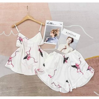 Bộ đồ ngủ 2 dây lụa satin cao cấp
