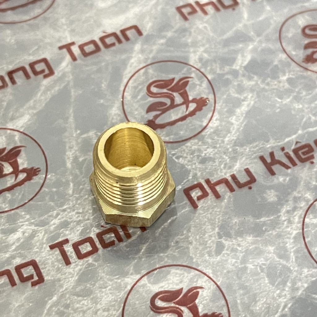 [BỊT REN NGOÀI] Nút đầu bịt ren ngoài ngặn chặn dòng chảy khí nén ren BSP - Bằng đồng (Brass pipe fitting plug cap male)