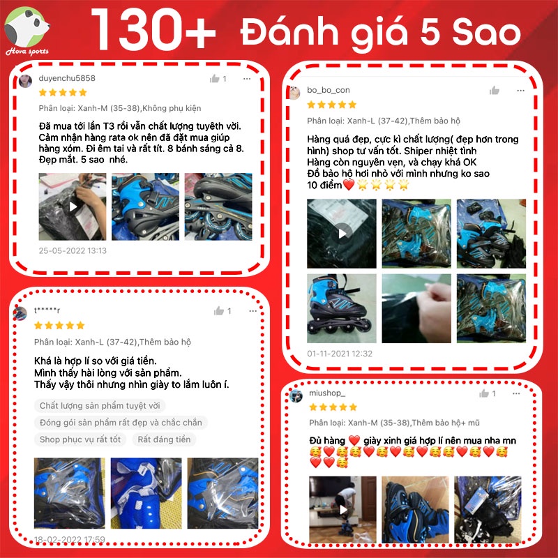 Giày trượt patin Pony Dash 8 bánh phát sáng full flash có thể điều chỉnh to nhỏ