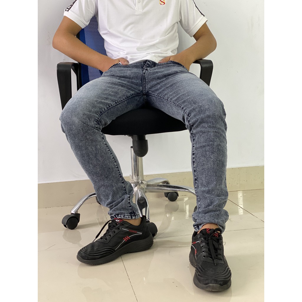 [Có Bigsize]Quần Jean đen nam trơn ống slimfit có big size | BigBuy360 - bigbuy360.vn