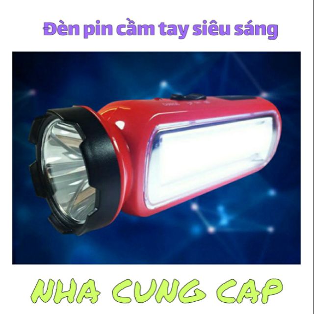 (GIÁ HỦY DIỆT) ĐÈN PIN SẠC CẦM TAY SIÊU SÁNG 2 CHẾ ĐỘ