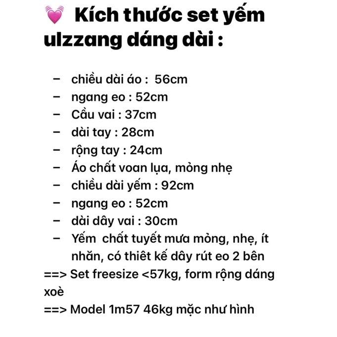 Set yếm ulzzang dài 2 chi tiết (ảnh thật shop chụp kèm video)